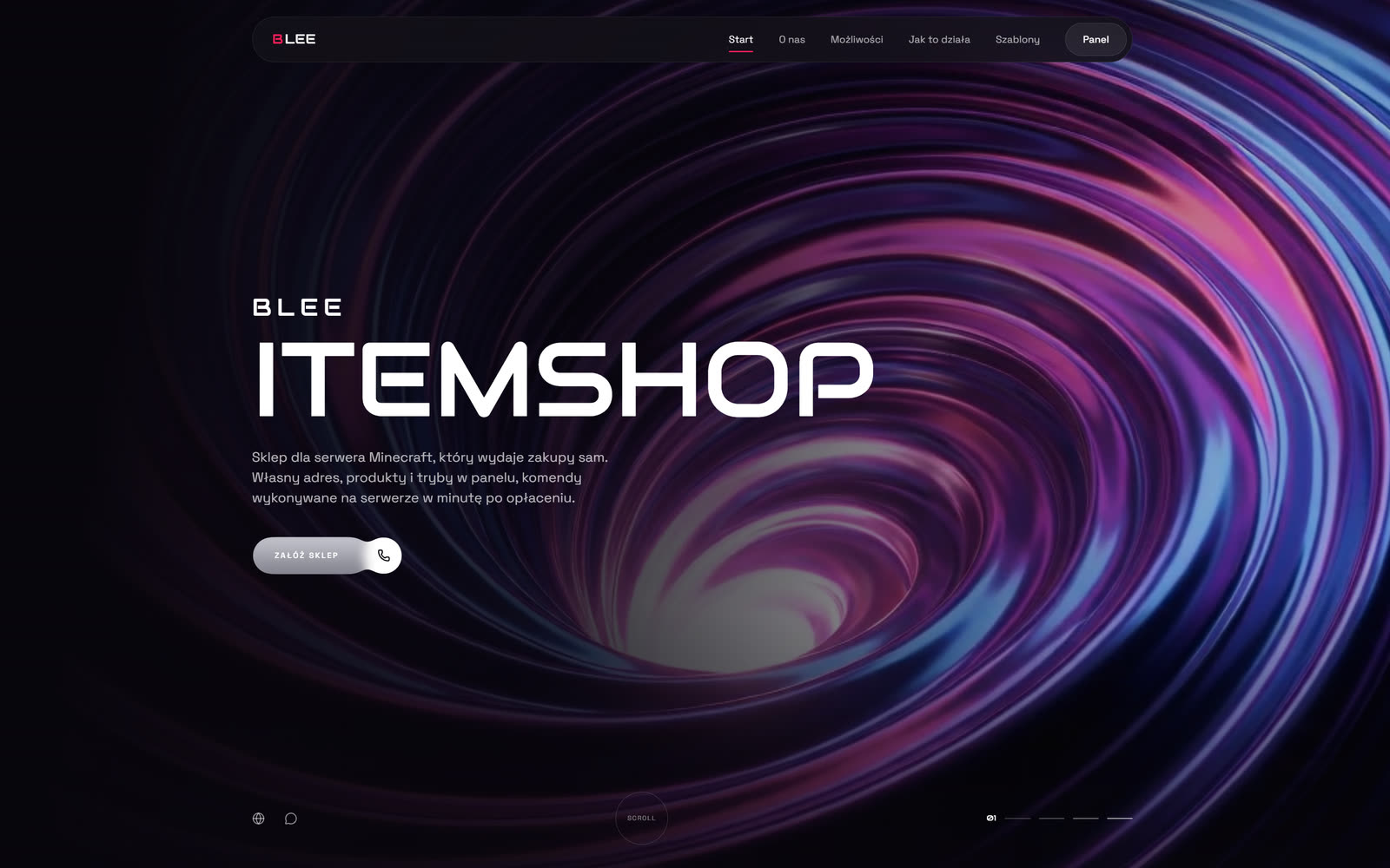 Blee Itemshop - podgląd projektu